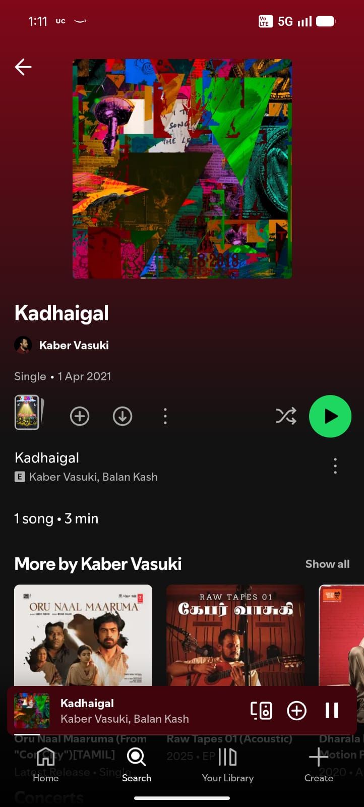 Detailed view of overlapping historical and contemporary fragments in Kadhaigal.
